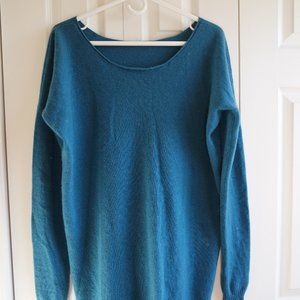 100% Cashmere Sweater Dress, Teal